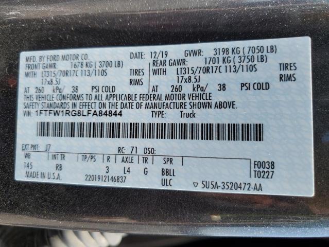 1FTFW1RG8LFA84844 Ford F150 Raptor