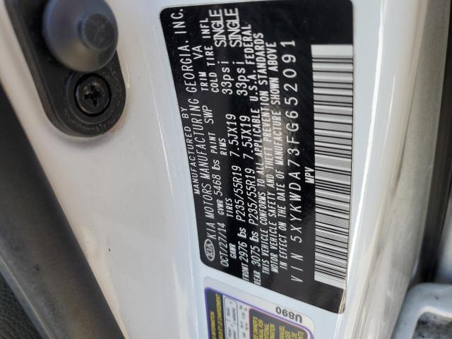5XYKWDA73FG652091 KIA SORENTO SX