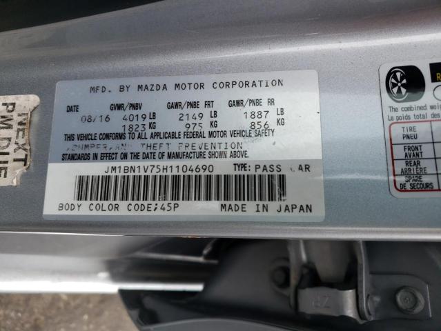 JM1BN1V75H1104690 Mazda 3 TOURING