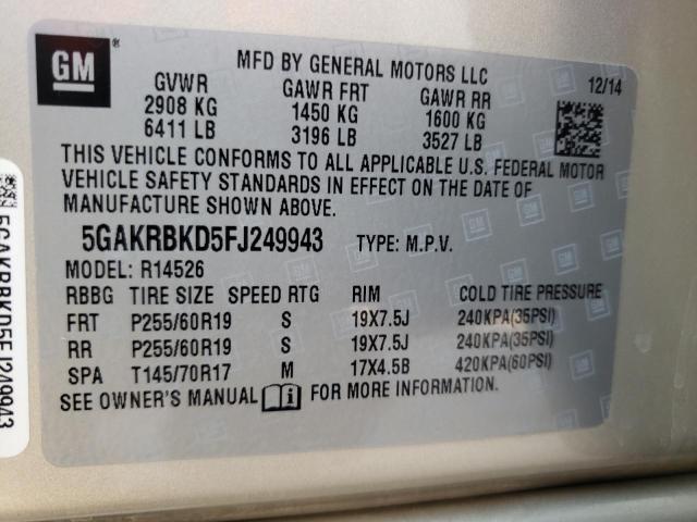 5GAKRBKD5FJ249943 Buick Enclave