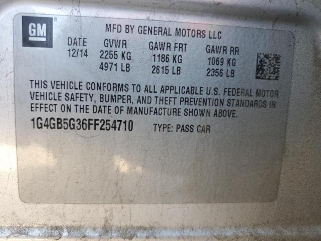 1G4GB5G36FF254710 Buick Lacrosse