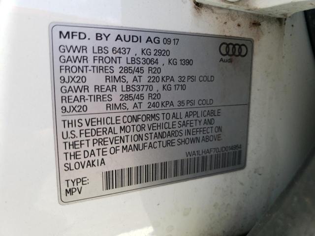 WA1LHAF70JD014954 2018 AUDI Q7, photo no. 13