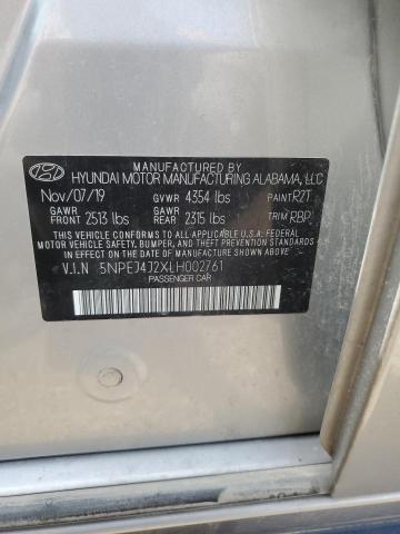 2020 Hyundai Sonata Sel Plus VIN: 5NPEJ4J2XLH002761 Lot: 62606794