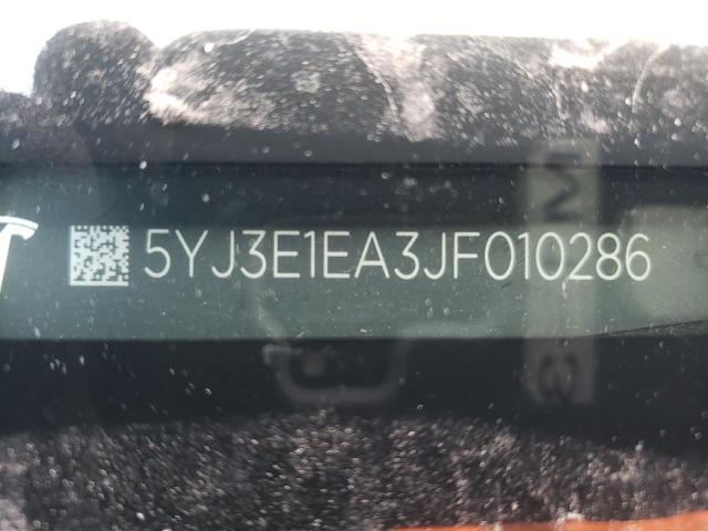 5YJ3E1EA3JF010286 Tesla MODEL 3