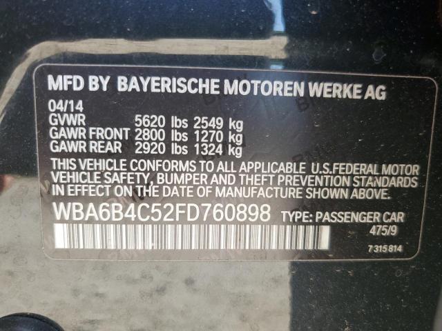 2015 BMW 650 XI GRA - WBA6B4C52FD760898