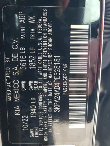 3KPA24AD4PE528181 KIA RIO LX