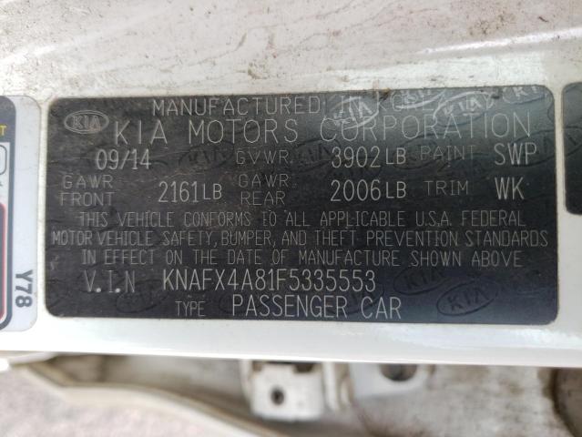 KNAFX4A81F5335553 KIA FORTE EX