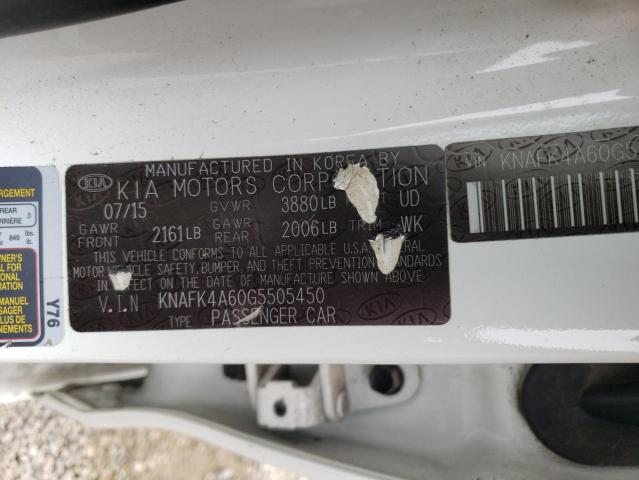 KNAFK4A60G5505450 KIA FORTE LX