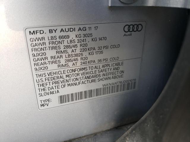 VIN WA1VAAF76JD021078 2018 Audi Q7, Prestige no.12