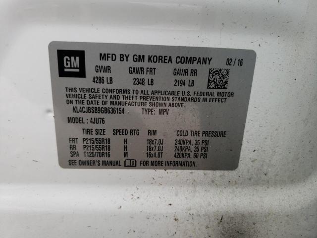 2016 BUICK ENCORE CON - KL4CJBSB9GB636154