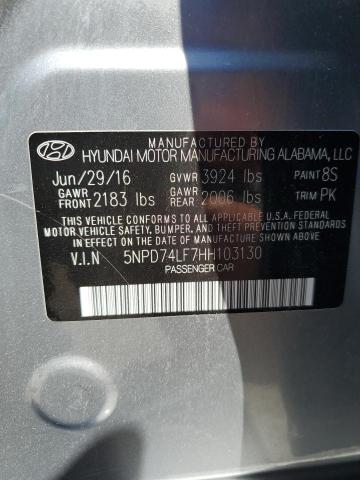 5NPD74LF7HH103130 | 2017 HYUNDAI ELANTRA SE