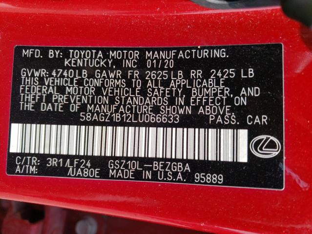2020 LEXUS ES 350 F-S - 58AGZ1B12LU066633