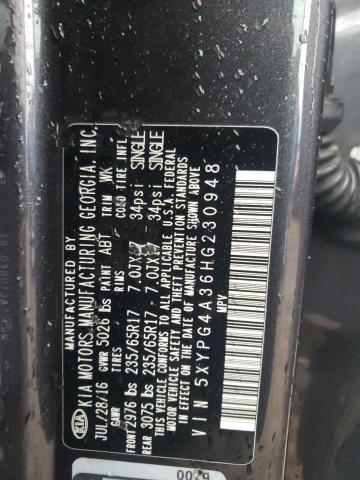 5XYPG4A36HG230948 KIA SORENTO LX