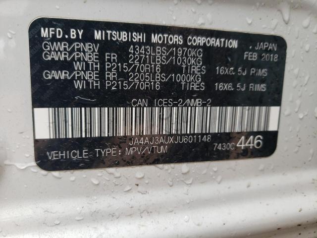 2018 MITSUBISHI RVR SE JA4AJ3AUXJU601148