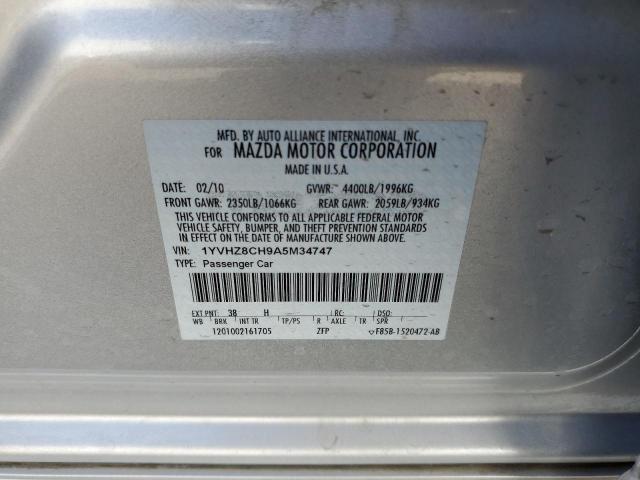 2010 Mazda 6 I VIN: 1YVHZ8CH9A5M34747 Lot: 54540623