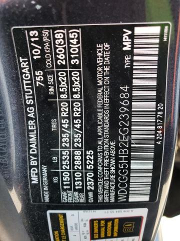 WDCGG5HB2EG239684 Mercedes-Benz GLK 350