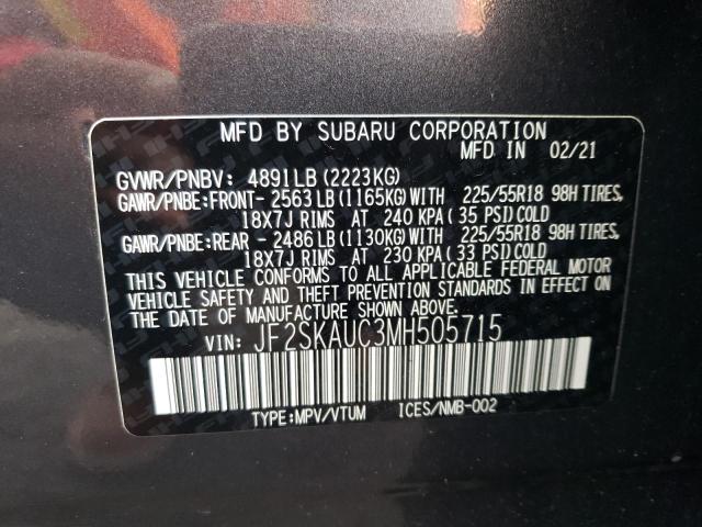 JF2SKAUC3MH505715 Subaru Forester Limited