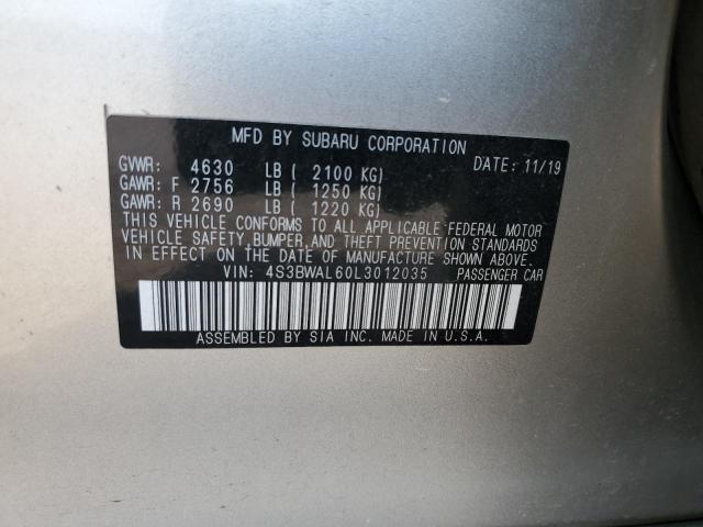 4S3BWAL60L3012035 Subaru Legacy LIM 10