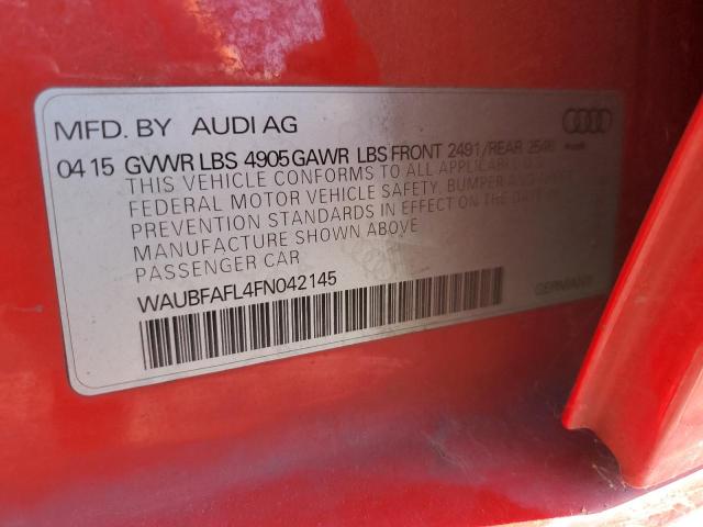 VIN WAUBFAFL4FN042145 2015 Audi A4, Premium no.12