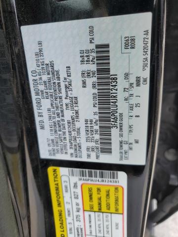 3FA6P0LU4JR124381 2018 FORD FUSION - Image 12