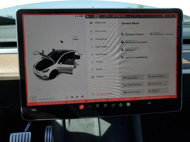 2022 TESLA MODEL Y - 7SAYGDEF5NF539471
