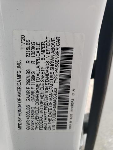 2021 ACURA TLX TECHNO - 19UUB5F45MA004503
