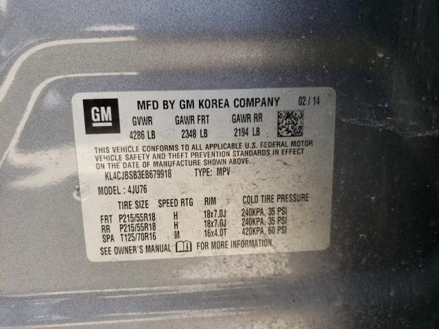 KL4CJBSB3EB679918 Buick Encore Convenience