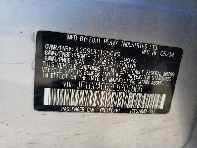 JF1GPAC62E9302866 Subaru Impreza Premium