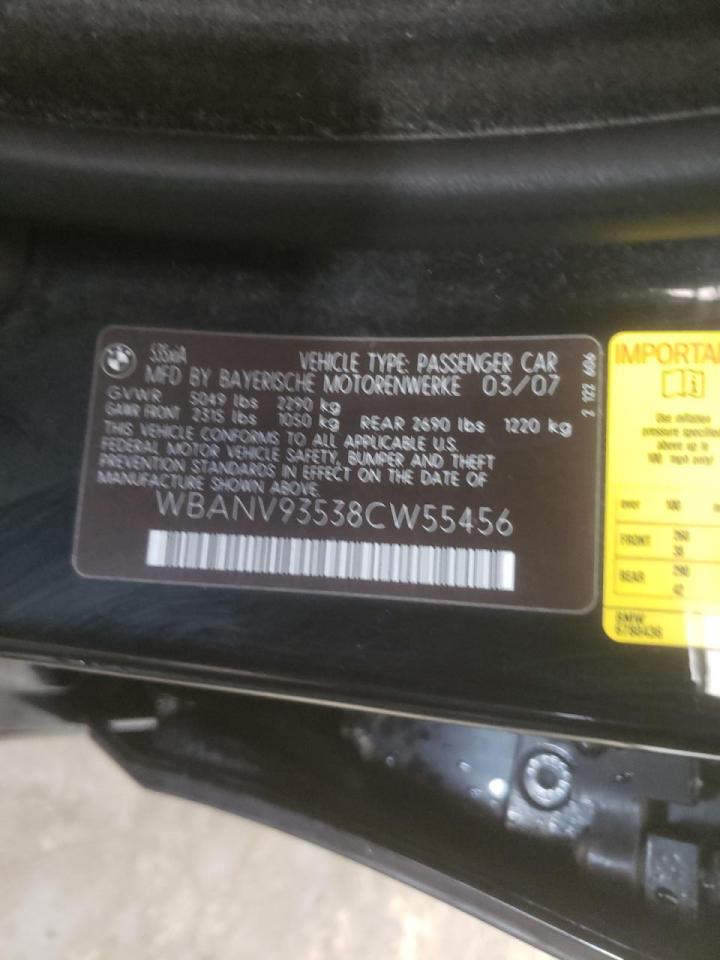 WBANV93538CW55456 2008 BMW 535 Xi