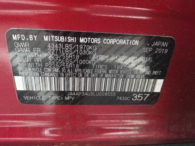 2020 MITSUBISHI OUTLANDER - JA4AP3AU3LU008555