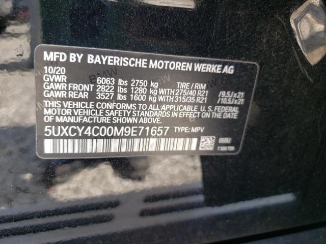 VIN 5UXCY4C00M9E71657 2021 BMW X6, Sdrive 40I no.13