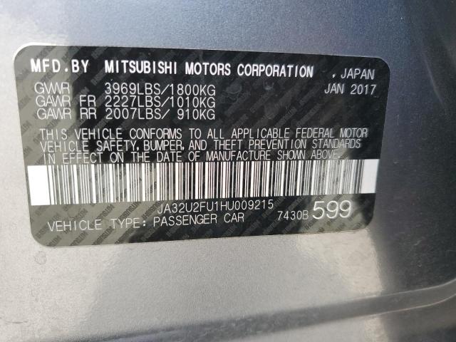 JA32U2FU1HU009215 Mitsubishi LANCER ES
