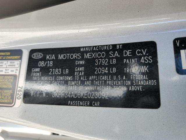 3KPF34AD6KE023092 KIA Forte Gt Line