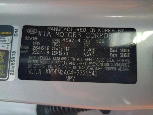 KNDPN3AC4H7226541 KIA Sportage Ex
