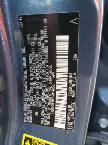 VIN 5TDKKRFHXES014058 2014 Toyota Highlander, Xle no.12