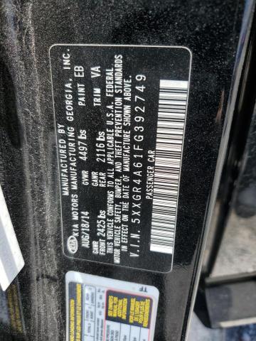 5XXGR4A61FG392749 KIA OPTIMA SX