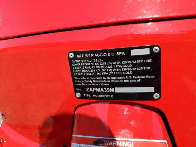 2021 PIAGGIO VESPA ZAPMA39M7M5201925