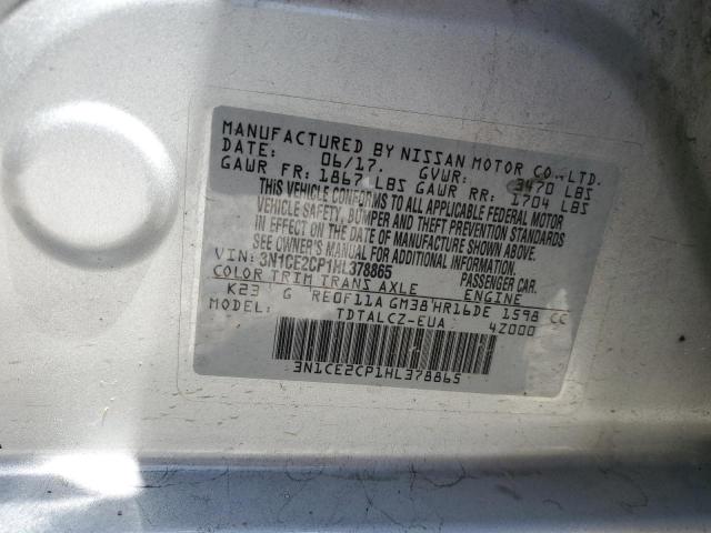 3N1CE2CP1HL378865 Nissan Versa Note S