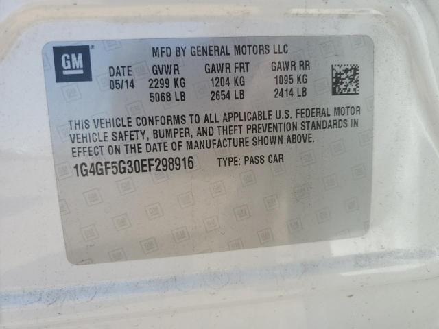 1G4GF5G30EF298916 Buick Lacrosse Touring