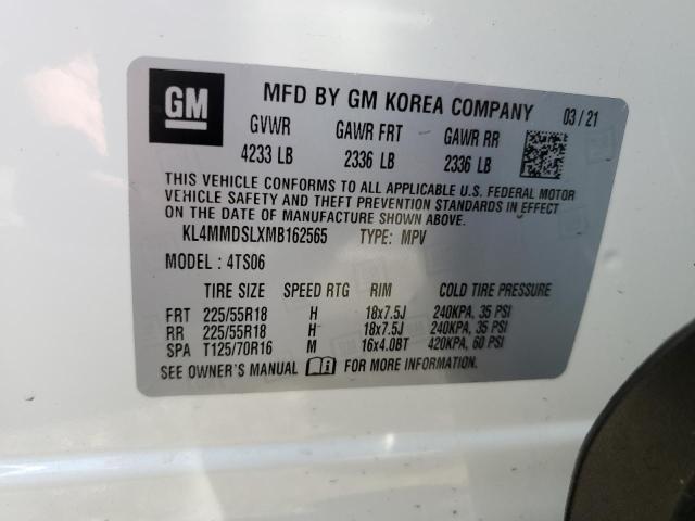 KL4MMDSLXMB162565 Buick Encore Gx Select