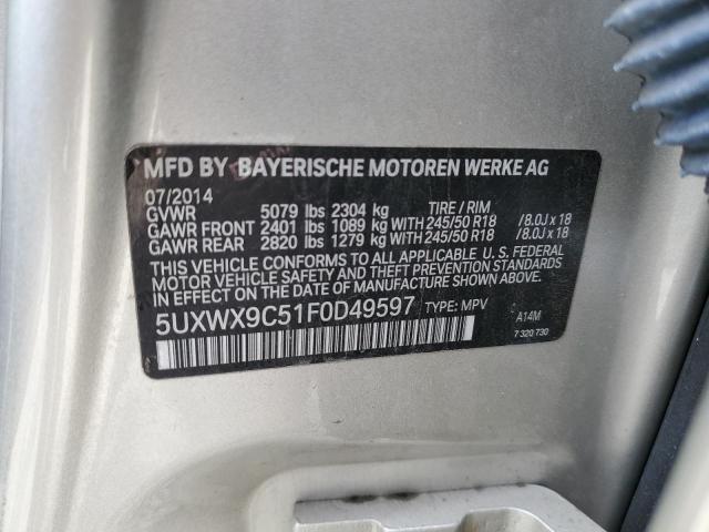 5UXWX9C51F0D49597 BMW X3 Xdrive28i
