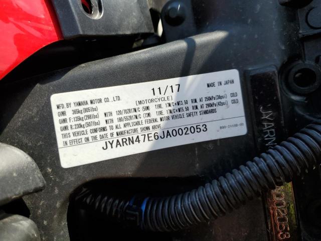 2018 YAMAHA XSR900 JYARN47E6JA002053