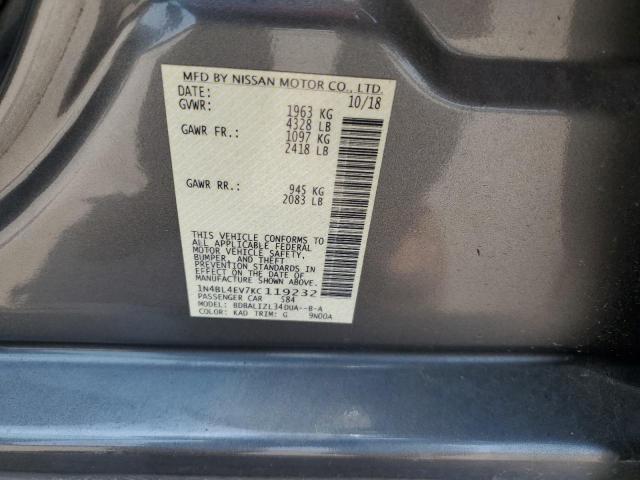 1N4BL4EV7KC119232 Nissan ALTIMA SL