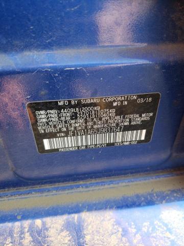 JF1VA1A65J9837647 Subaru WRX