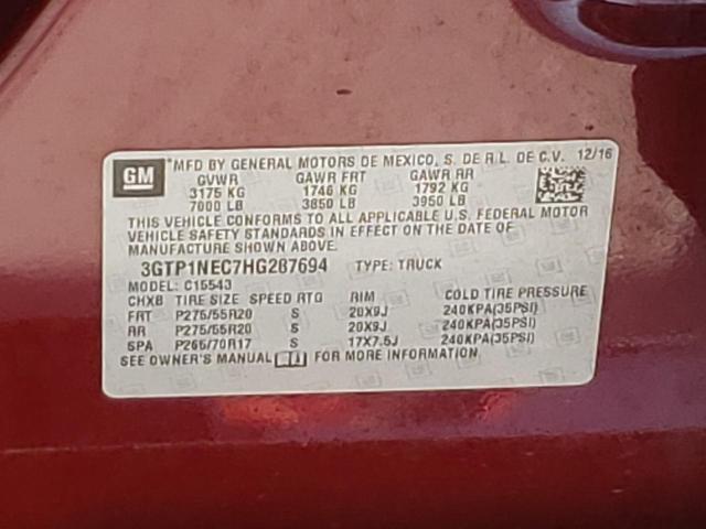 3GTP1NEC7HG287694 GMC Sierra C1500 Slt