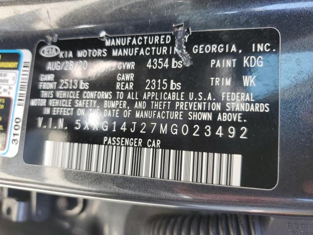 5XXG14J27MG023492 KIA K5 LXS