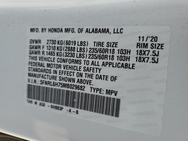 2021 HONDA ODYSEEY - 5FNRL6H75MB029682