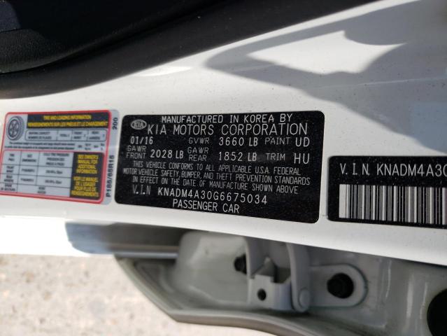 KNADM4A30G6675034 KIA RIO LX