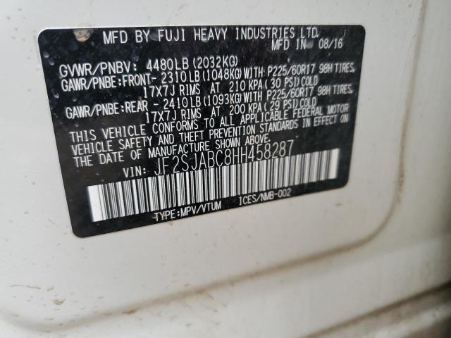 JF2SJABC8HH458287 Subaru Forester 2.5i