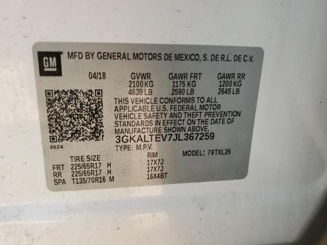 3GKALTEV7JL367259 GMC Terrain Sle